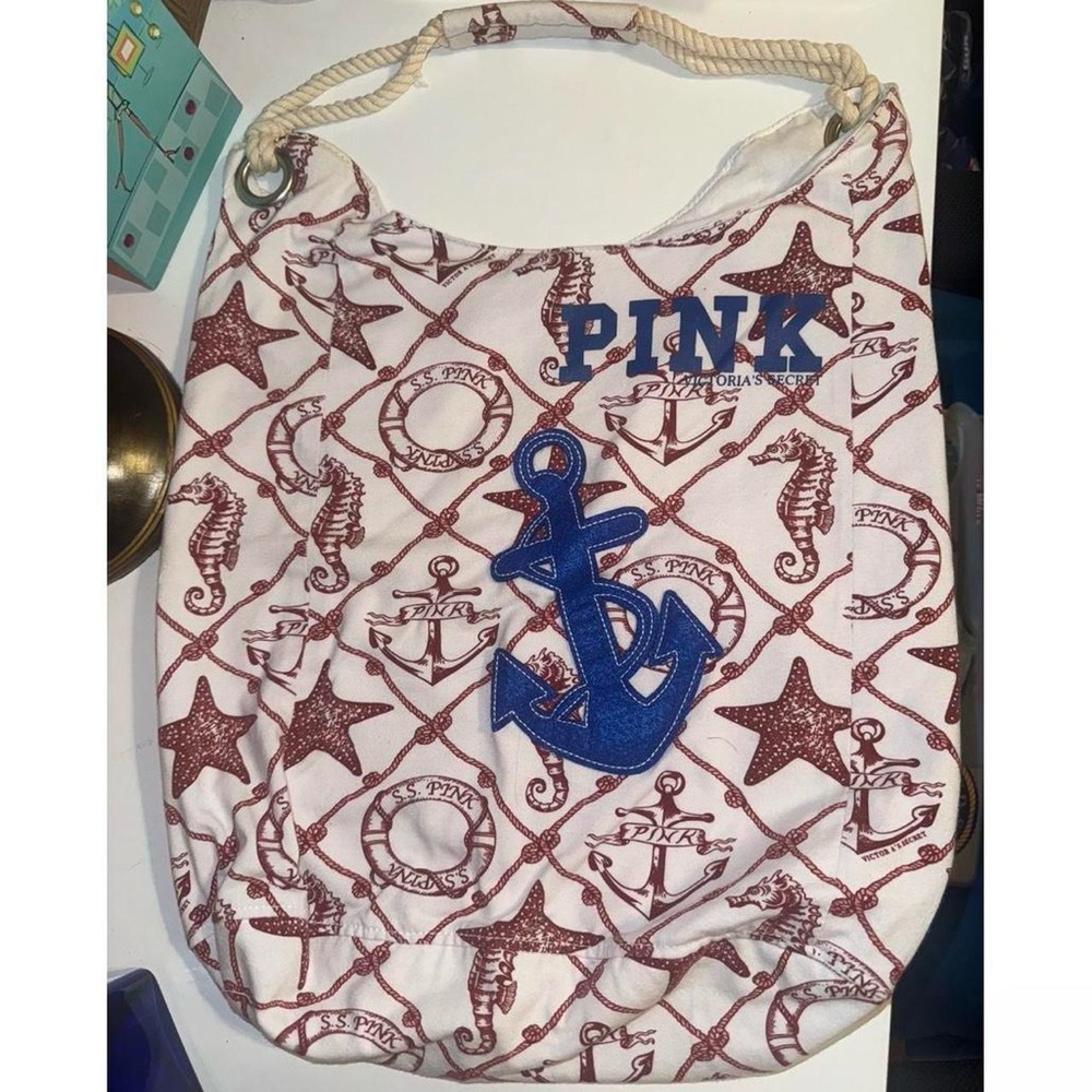 RARE Victoria’s Secret PINK S.S. Pink Tote Bag Circa 2006 ⚓️🛟💙𓇼🪢